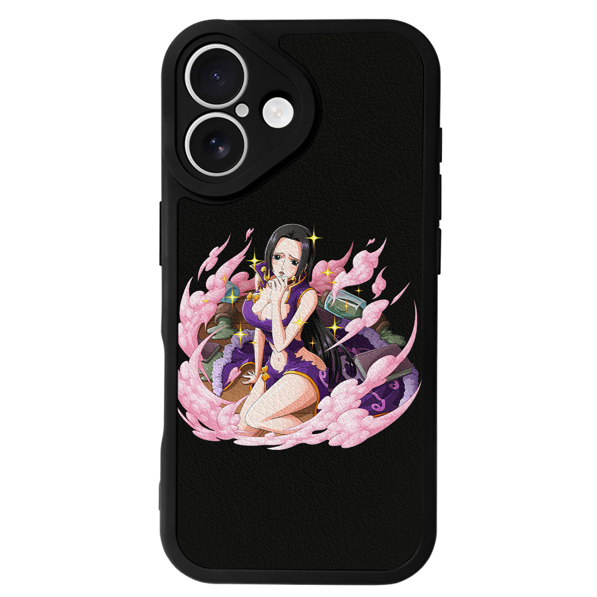（画像用） ワンピース ボア・ハンコック ONE PIECE Boa·Hancock 【iPhone 16シリーズ対応】シリコンスマホケース（レザー調） 材質：シリコン